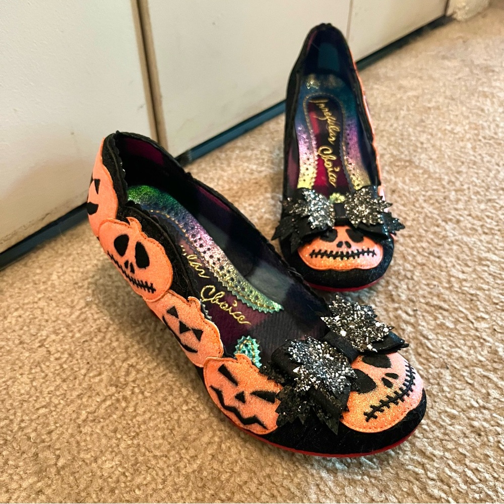 Irregular Choice pumpkin Halloween heels